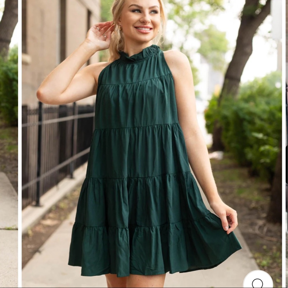 Pinch Halter Tiered Ruffle Dress - Picture 5 of 5